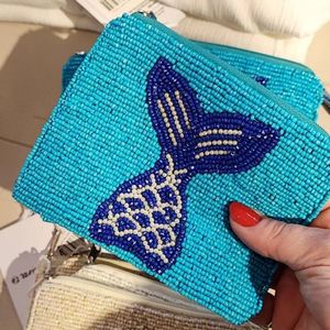 Porte-monnaie brodé de perles avec logo personnalisé pour cadeaux promotionnels, porte-monnaie en perles avec des motifs complexes faits à la main - Product Image 2