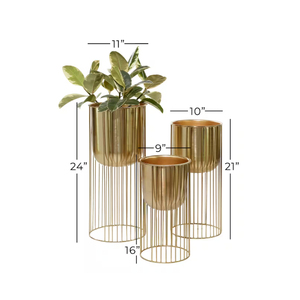 2024 recién llegado maceta de Metal decorativa para interiores suministro a granel del fabricante indio contemporáneo para aplicaciones de jardín - Product Image 5