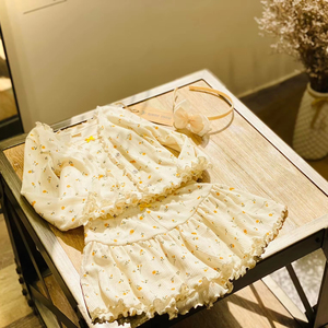 Conjunto de 3 piezas de algodón orgánico certificado GOTS para niñas, falda, camisola, Top y cárdigan, suave y de moda, proveedor ODM de Vietnam OEM - Product Image 1