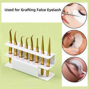 Présentoir à pinces en acrylique transparent esthétique et élégant Fonctionnel et rotatif Outil ultime Organisation avec fentes - Product Image 2