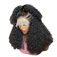 Perruques frontales avec fermeture frontale, perruques de cheveux humains bouclés de couleur ombrée, perruques de style vietnamien pour femmes noires