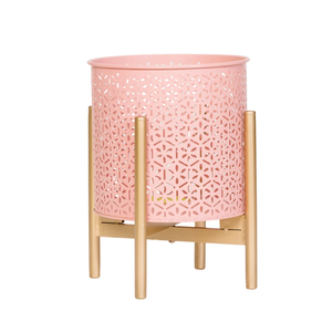 Jardinière en fer métallique de super qualité avec support en bois pour la maison et les hôtels Prix compétitif Pot de fleur polyvalent et décor de jardinière - Product Image 5