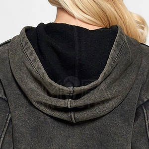 Sudaderas con capucha transpirables para mujer, ropa de calle informal, diseño corto con capucha para logotipo frontal de invierno, venta al por mayor - Product Image 6