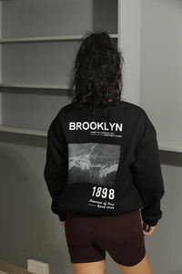 เสื้อสเวตเตอร์แบบสวมหัวแขนยาวลำลองพิมพ์ลายของผู้หญิง2025ฤดูใบไม้ร่วงความยาวปกติฤดูหนาว100% เส้นใยไม้ไผ่เร็ว - Product Image 5