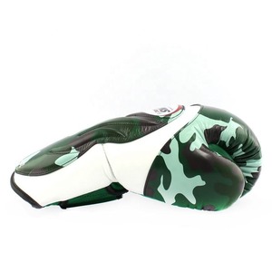 Guantes de Boxeo Profesionales con Diseño de Camuflaje Doble, Personalizados, de Cuero Genuino OEM, para Entrenamiento de Kickboxing y MMA - Product Image 4