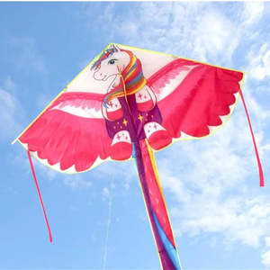 Nouveau cerf-volant Delta pour enfants en forme de licorne, en plastique et tissu nylon, pour le sport, le jardin, les cadeaux, avec cadre en fibre de verre - Product Image 3