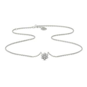 Collar de tenis de diamante cultivado en laboratorio de corte redondo, joyería de diamantes ecológica para esposa, collar de boda de oro blanco de 14K CVD - Product Image 5