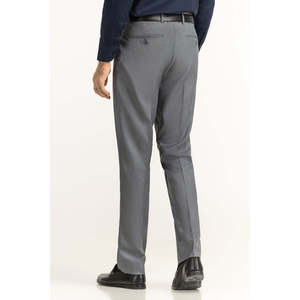 Pantalones de Vestir para Hombre, Corte Regular, Formales, de Negocios, con Decoraciones de Cremallera, Cintura Media, Corte Recto, Worsted, Seda de Hielo, Tallas XL a 4XL, de Colores - Product Image 1