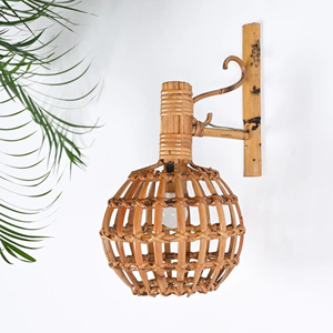 Nueva Producción de portalámparas de Arte de ratán natural, pantalla clásica para decoración de pared de la habitación del hogar - Product Image 3