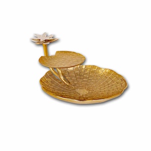 Fancy Design Indoor Decorative Bowl Gold and White Color Top Quality Metal Bowl for Tabletop Decoration Handmade - Product Image 6