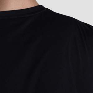T-shirt de sport GA Prime 100% coton respirant en jersey noir uni 200 grammes pour l'entraînement, sérigraphie - Product Image 6