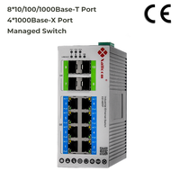Switch de Red Empresarial Administrado con 8 Puertos Gigabit Ethernet y 4 Puertos SFP GE, Certificado CE, RoHS, FCC, para Dispositivos Médicos Remotos