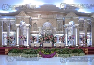 Escenario de boda con tema de ventana Escenario de boda al aire libre de estilo europeo moderno - Product Image 5