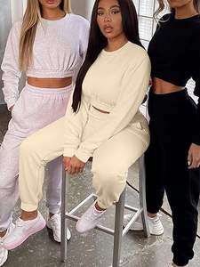 ชุดวอร์มสองชิ้นมีฮู้ดชุดวอร์มแฟชั่นแนวสตรีทสำหรับผู้หญิงได้รับความนิยม2025 - Product Image 6