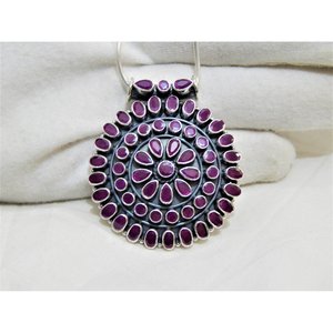 Collar con colgante de rubí Natural de plata de ley 925, regalo de compromiso de ónix de platino para su collar de ónix con cadena colgante de Rubí - Product Image 1