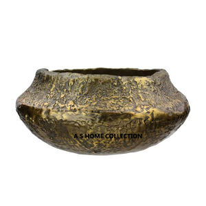 ชามใส่ผลไม้โลหะอลูมิเนียมงานแฮนด์เมดดีไซน์เนอร์เคลือบทอง2คู่ใช้เทคนิคปรับแต่งได้ - Product Image 4