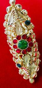 Anillos de dedo de compromiso chapados en oro de 24 quilates de estilo Vintage de diamante rojo, conjunto de joyería para mujer para boda para regalo - Product Image 5