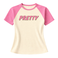 T-shirt à manches raglan neutre pour femme, vêtements de sororité grecque, rose et vert, pour sœurs universitaires, élégant, été, bio
