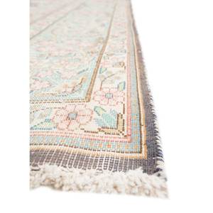 Tapis en laine Aalam style classique Paem-1473 gris et noir, noué à la main, tissage plat, motif médaillon, grand tapis en jute pour salon - Product Image 4