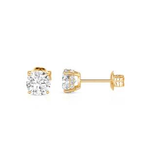 Moissanite Earrings Jeulia Round Cut Sterling <b>Silver</b> <b>Stud</b> Earrings - Product Image 2