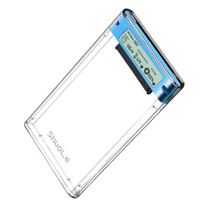 กล่องใส่ฮาร์ดดิสก์ SHUOLE Type C USB3.2 Gen1 ขนาด 2.5 นิ้ว SATA HDD SSD พร้อมหน้าจอ LCD อัจฉริยะ ป้องกันการเสียหาย และเป็นแท่นเชื่อมต่อฮาร์ดไดรฟ์ - Product Image 3