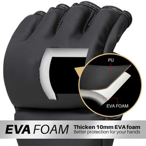 Gants MMA en cuir de style classique de 8oz pour adultes Matériau PU durable pour la boxe et l'entraînement au combat Motif imprimé - Product Image 3