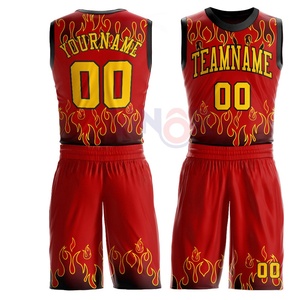 Conjunto de camisetas de baloncesto reversibles personalizadas de fábrica al por mayor, estampado por transferencia de calor, transpirable, antibacteriano, de secado rápido - Product Image 4