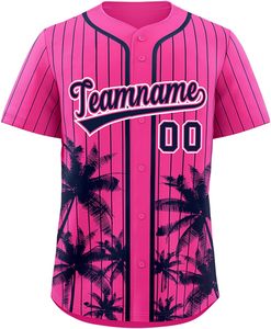 Maillot de baseball personnalisé pour hommes Softball Shirt Sublimé Button Up Tackle Twill Letters Embroidered Team Name Number USA Style - Product Image 6