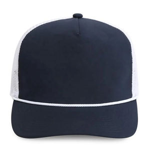 Casquette de camionneur bicolore, devant blanc, casquette en maille, couleur contrastée, casquettes snapback, casquettes de baseball à 5 panneaux - Product Image 3