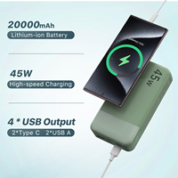 NOBIS Siap Kirim Power Bank 45W 20000Mah E-commerce Terlaris Gaya Bisnis Ramping Powerbank Portabel untuk Semua Ponsel