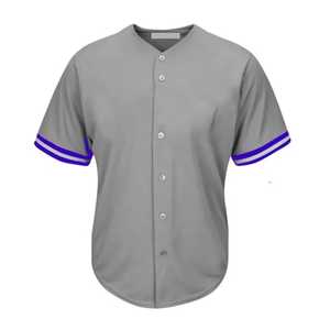 Precio directo de fábrica, nuevos uniformes de béisbol de tendencia superior hechos a medida, uniformes de béisbol para hombres con cuello en V, botón completo y completamente sublimado - Product Image 2