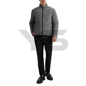 Chaqueta de burbuja de moda para hombre-Chaqueta acolchada impermeable de alta calidad-Chaqueta con logotipo personalizado transpirable a prueba de viento con cierre de cremallera - Product Image 5