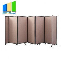 Paravent pliable moderne en MDF de 32 mm avec roulettes pour restaurants, bureaux, hôtels, écoles et salles de sport