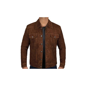 Latest Design <b>Men's</b> <b>Suede</b> Leather <b>Jacket</b> Brown/Custom Brown <b>Suede</b> Genuine Leather <b>Jacket</b> /High Quality <b>Suede</b> Leather <b>Jacket</b> - Product Image 2