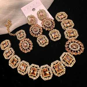 OEM/ODM Usine Service Personnalisé 18K Or Massif Corps Bijoux De Luxe Collier Boucles D'oreilles Bracelet Bague Ensemble - Product Image 2