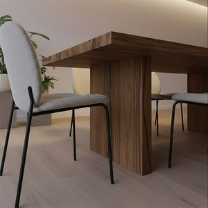 Live Edge Solid Acacia <b>Wood</b> Epoxy Resin <b>Dining</b> <b>Table</b> Natural Slab Single Pedestal Base Handcrafted 8 Seater <b>Rustic</b> Modern - Product Image 2