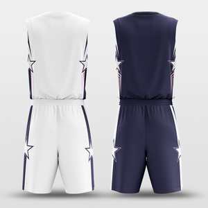 ชุดเสื้อบาสเก็ตบอลแบบกลับด้านได้ รุ่น Neon Five Stars Sublimated BK260601S สำหรับแฟนกีฬาและนักกีฬา - Product Image 4