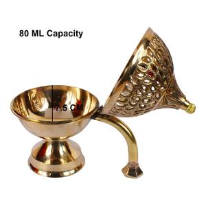 Brûleur d'encens en laiton avec manche en bois accessoires religieux en gros fournitures brûleur d'encens en laiton pour décor de Table d'hôtel à la maison - Product Image 6