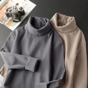 Pulls pour hommes décontractés en grande taille pour l'automne et l'hiver, mode, col roulé épais, t-shirts à double face en peluche, pull chaud en tricot pour hommes - Product Image 2