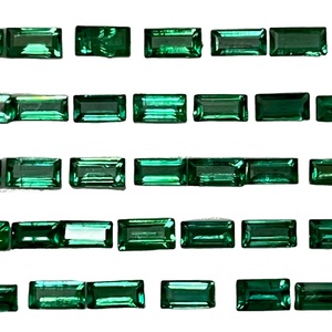 Émeraude naturelle de qualité supérieure du Zambie, taille baguette 3x5 mm, lot de pierres vertes vives - Product Image 1