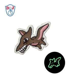 Patch de broderie Applique Glow in the Dark brodé I love dinosaure Kid patch - Product Image 2