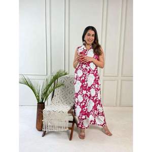 Kurti moderne en coton sans manches, tenue de créateur pour femmes, tenue de fête, de mariage et de fête, mode - Product Image 1