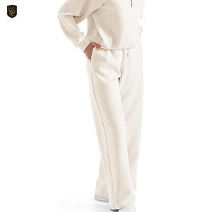 Ensemble 2 pièces en coton pour femme, style confortable, uni, pour l'hiver, coupe régulière, décontracté, pour tous les jours - Product Image 4
