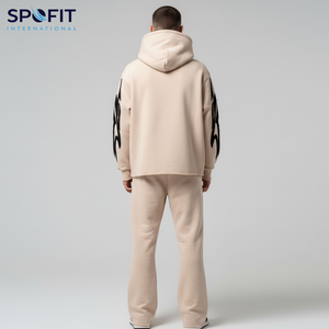 Ensemble de survêtement pour garçons en coton 100% de haute qualité, poids lourd, résistant au soleil, coupe ample, sweat-shirt à capuche, jogging baggy, streetwear, survêtement pour hommes - Product Image 6