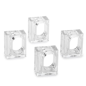 Porte-rond de serviette en acrylique de bonne qualité Design géométrique fait à la main Meilleur fabricant Rond de serviette pour les articles de table d'hôtel - Product Image 4