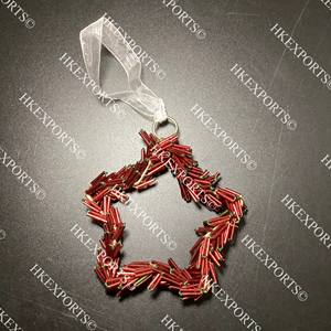 Ornements suspendus en perles multicolores faits à la main Décorations de Noël festives pour arbre de vacances et décoration intérieure - Product Image 5