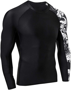 Superventas personalizado de una manga sublimación impresa Rash Guard protección UV tela de secado rápido Unisex tamaño Rash Guards en venta - Product Image 5