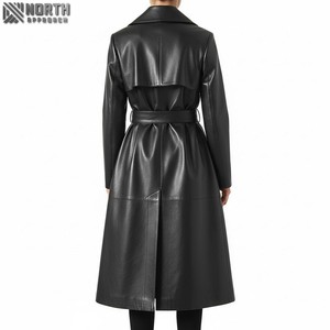 Nuevo 2025 Otoño e Invierno de longitud media Color sólido Slim Fit de talla grande chaqueta de cuero genuino de alta calidad para mujer abrigo Bomber - Product Image 2