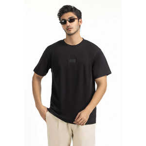 T-shirts en coton 100% Relax Fit MN-TS-WS25-003, logo uni, respirants et infroissables, coupe ample, en jersey, poids 220-300 grammes - Product Image 1