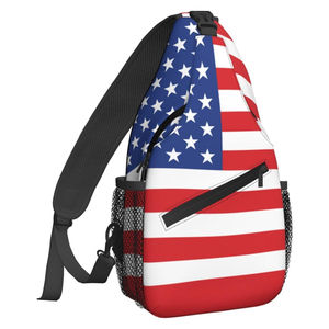 Wholesale Flag Design Sling Backpack One Shoulder Crossbody Chest Bag for Travel Sports Soccer Fans Daily Use Bags - Product Image 2